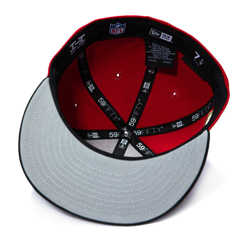New Era 59Fifty San Francisco 49ers 80th Anniversary Patch Word Hat - Red, Black New Era