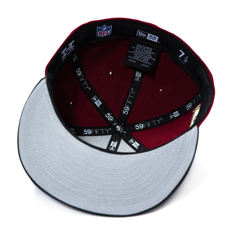 New Era 59Fifty San Francisco 49ers 80th Anniversary Patch Hat - Cardinal, Black New Era