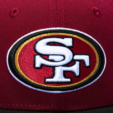 New Era 59Fifty San Francisco 49ers 80th Anniversary Patch Hat - Cardinal, Black New Era