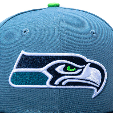 New Era 59Fifty Seattle Seahawks 50th Anniversary Patch Hat - Indigo, Navy New Era