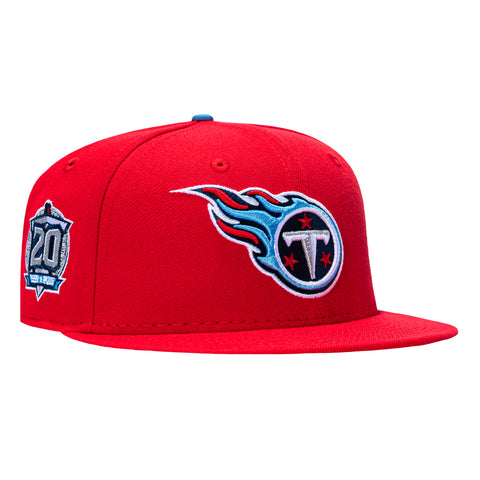 New Era 59Fifty Tennessee Titans 20th Anniversary Patch Hat - Red New Era