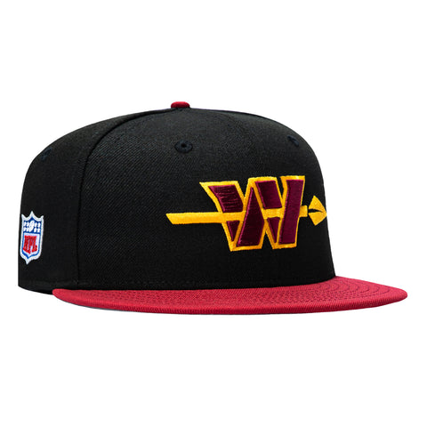 New Era 59Fifty Washington Commanders NFL Logo Patch Alternate Hat - Black, Cardinal New Era