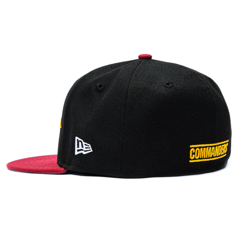 New Era 59Fifty Washington Commanders NFL Logo Patch Alternate Hat - Black, Cardinal New Era