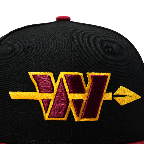 New Era 59Fifty Washington Commanders NFL Logo Patch Alternate Hat - Black, Cardinal New Era