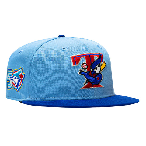 New Era 59Fifty Toronto Blue Jays 50th Anniversary Patch 2003 Hat - Light Blue, Royal New Era