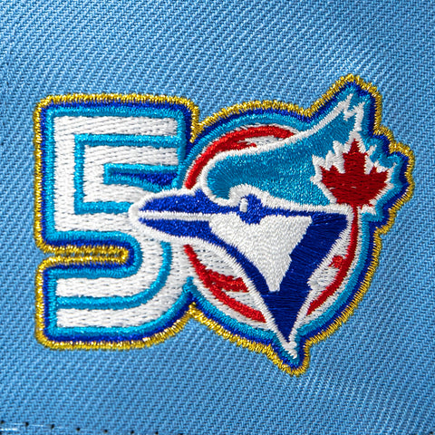 New Era 59Fifty Toronto Blue Jays 50th Anniversary Patch 2003 Hat - Light Blue, Royal New Era