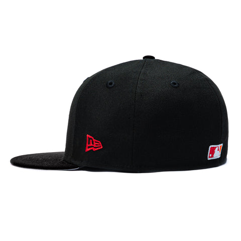 New Era 59Fifty Molten Lava Los Angeles Dodgers Back to Back Champions Patch Hat - Black New Era