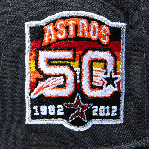 New Era 59Fifty Molten Lava Houston Astros 50th Anniversary Patch Hat - Graphite New Era