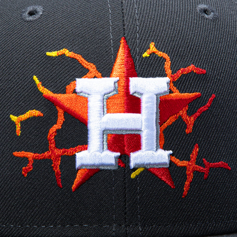 New Era 59Fifty Molten Lava Houston Astros 50th Anniversary Patch Hat - Graphite New Era