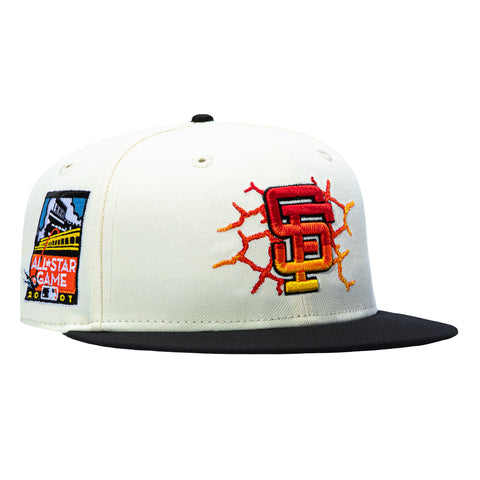 New Era 59Fifty Molten Lava San Francisco Giants 2007 All Star Game Patch Hat - White, Black
