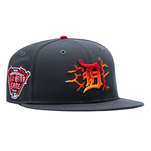 New Era 59Fifty Molten Lava Detroit Tigers 2005 All Star Game Patch Hat - Graphite