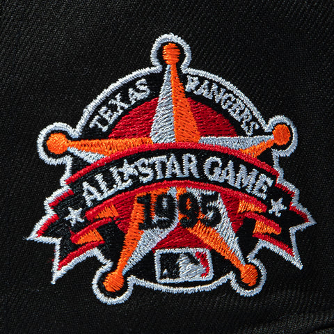 New Era 59Fifty Molten Lava Texas Rangers 1995 All Star Game Patch Hat - Black New Era