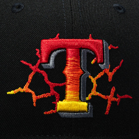New Era 59Fifty Molten Lava Texas Rangers 1995 All Star Game Patch Hat - Black New Era