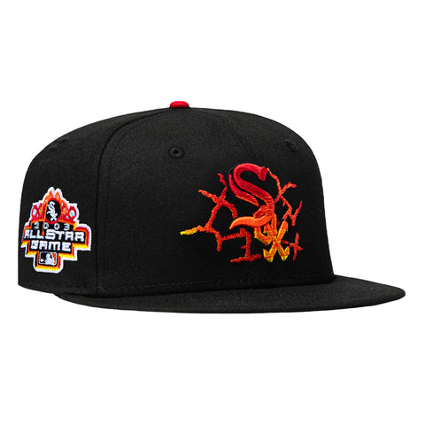 New Era 59Fifty Molten Lava Chicago White Sox 2003 All Star Game Patch Hat - Black