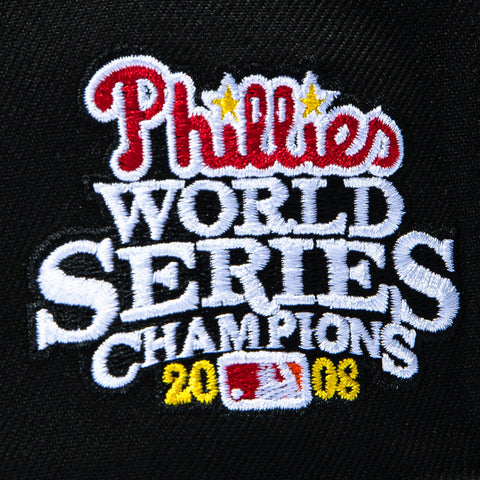 New Era 59Fifty Molten Lava Philadelphia Phillies 2009 World Series Patch Hat - Black, Graphite New Era
