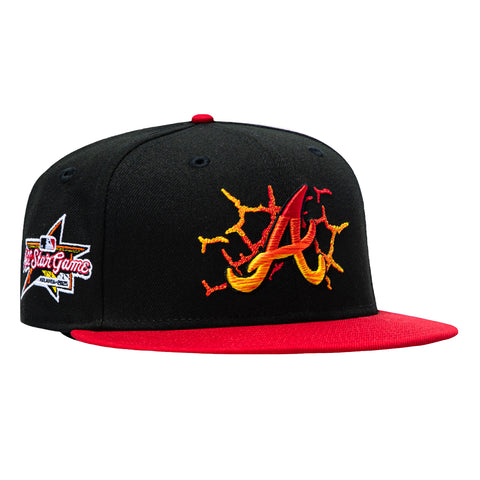 New Era 59Fifty Molten Lava Atlanta Braves 2025 All Star Game Patch Hat - Black, Red