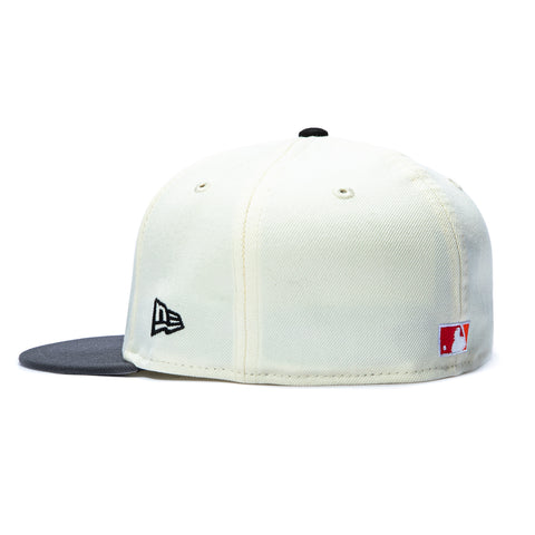New Era 59Fifty Molten Lava Los Angeles Angels 60th Anniversary Patch Hat - White, Graphite New Era