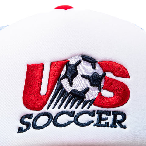 Fan Ink USA Soccer Making History Trucker Snapback Hat -  White, Red, Royal Fan Ink