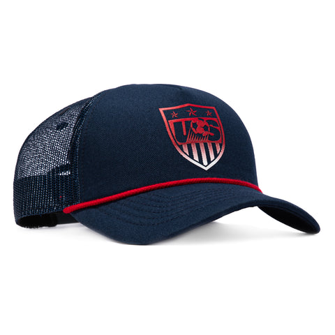 Fan Ink USA Soccer Atmosphere Trucker Snapback Hat -  Navy Fan Ink
