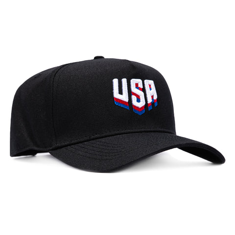 Fan Ink USA Soccer Cola Snapback Hat -  Black Fan Ink