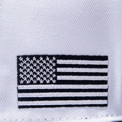 Fan Ink USA Soccer Old English Home Snapback Hat -  White, Navy Fan Ink