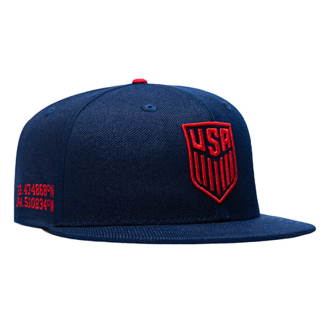 Fan Ink USA Soccer Locale 2 Snapback Hat - Navy Fan Ink