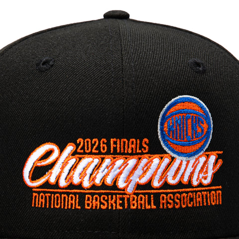 New Era 9Fifty New York Knicks 2026 NBA Champions Banner Snapback Hat - Black New Era