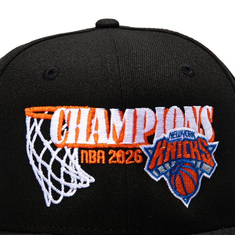 New Era 9Fifty New York Knicks 2026 NBA Champions Net Snapback Hat - Black New Era