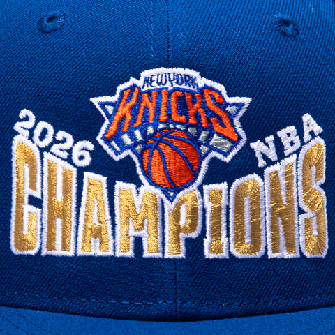 New Era 9Fifty New York Knicks 2026 NBA Champions Wordmark Snapback Hat - Royal New Era
