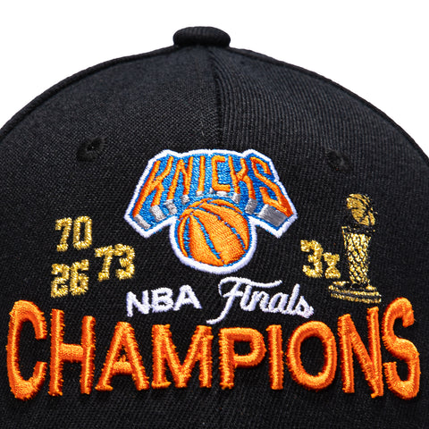 Mitchell & Ness New York Knicks 3x NBA Champions Snapback Hat - Black Mitchell and Ness