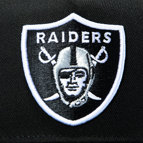 New Era 9Fifty A-Frame Black Dome Las Vegas Raiders 2001 Mexico Patch Snapback Pre-Curved Hat - Black New Era