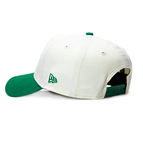 New Era 9Forty A-Frame Oregon Ducks Logo Patch Mascot Snapback Hat - White, Kelly Green New Era