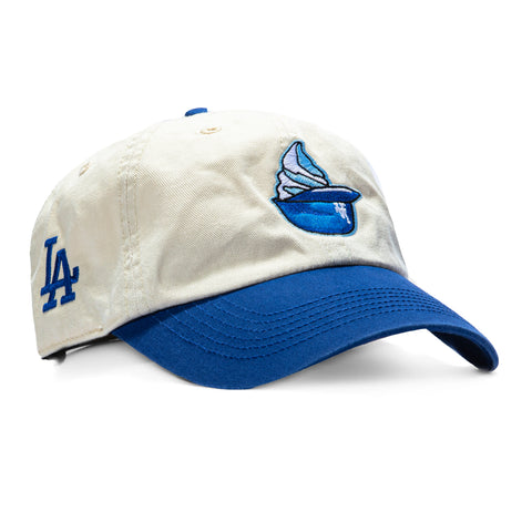 47 Brand Los Angeles Dodgers Ice Cream Swirl Cleanup Strapback Adjustable Hat - Stone, Royal 47 Brand