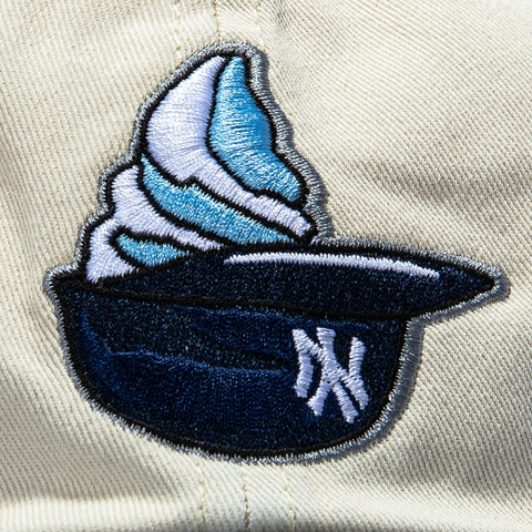 47 Brand New York Yankees Ice Cream Swirl Cleanup Strapback Adjustable Hat - Stone, Navy 47 Brand