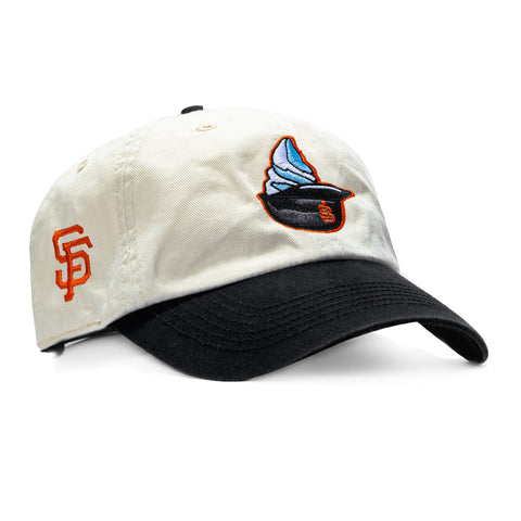 47 Brand San Francisco Giants Ice Cream Swirl Cleanup Strapback Adjustable Hat - Stone, Black 47 Brand