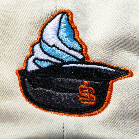 47 Brand San Francisco Giants Ice Cream Swirl Cleanup Strapback Adjustable Hat - Stone, Black 47 Brand