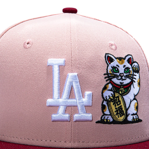 2TONE DODGERS WS96 LUCKY CAT PNK/CRD New Era