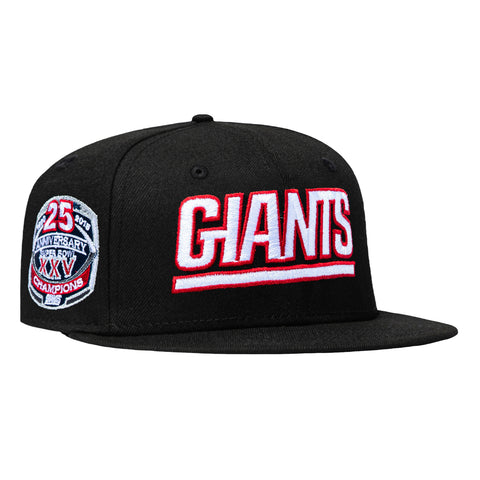 BLK DOME 5950 NY GIANTS 25TH CHAMP WORD BLK New Era