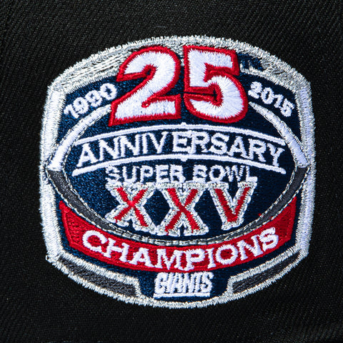 BLK DOME 5950 NY GIANTS 25TH CHAMP WORD BLK New Era