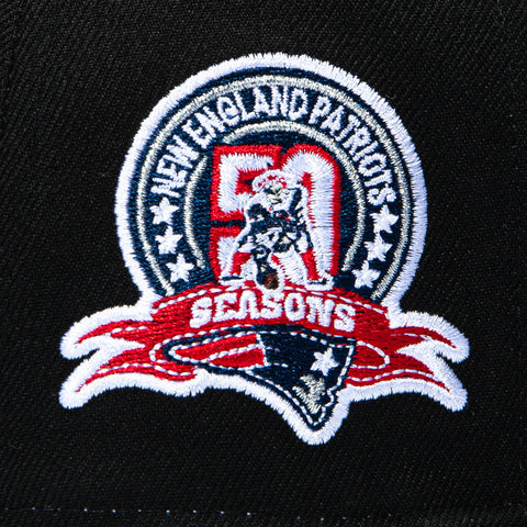 BLK DOME 5950 PATRIOTS 50TH 72 BLK New Era