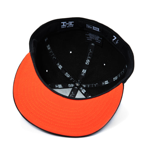 New Era 59Fifty Toronto Blue Jays 30th Anniversary Patch Orange UV Glow in the Dark Hat - Black New Era