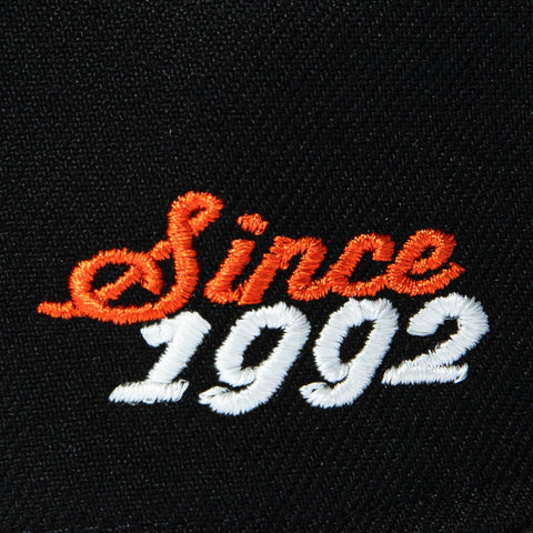 New Era 59Fifty Hat Club Skull Chief Since 1992 Patch Orange UV Glow in the Dark Hat - Black New Era