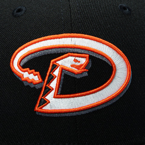 New Era 59Fifty Arizona Diamondbacks Inaugural Patch D Orange UV Glow in the Dark Hat - Black New Era