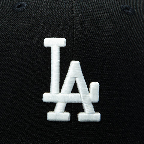 New Era 59Fifty Los Angeles Dodgers 2025 World Series Patch Orange UV Glow in the Dark Hat - Black New Era