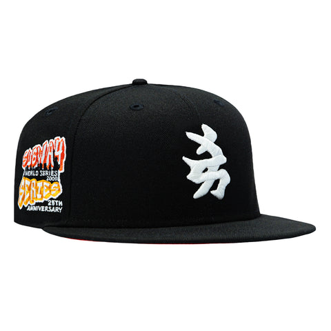 New Era 59Fifty New York Yankees Subway Series 25th Anniversary Patch Kanji Orange UV Glow in the Dark Hat - Black New Era