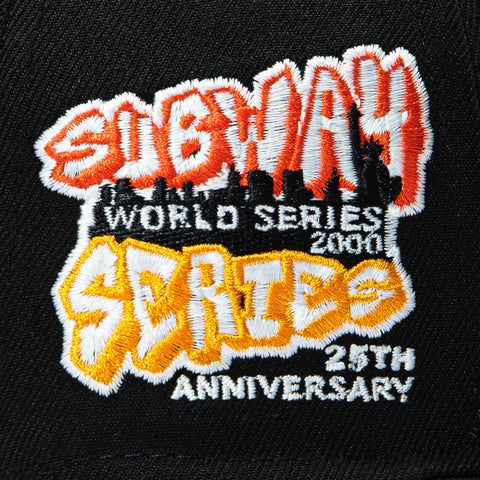 New Era 59Fifty New York Yankees Subway Series 25th Anniversary Patch Kanji Orange UV Glow in the Dark Hat - Black New Era