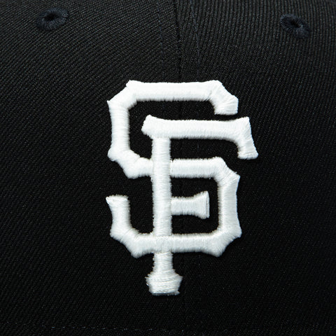 New Era 59Fifty San Francisco Giants 2010 World Series Patch Orange UV Glow in the Dark Hat - Black New Era