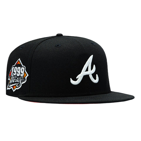 New Era 59Fifty Atlanta Braves 1999 World Series Patch Orange UV Glow in the Dark Hat - Black New Era