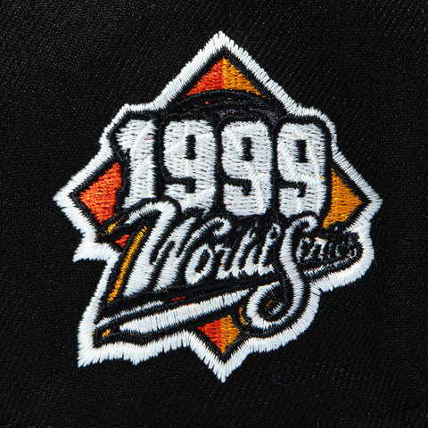 New Era 59Fifty Atlanta Braves 1999 World Series Patch Orange UV Glow in the Dark Hat - Black New Era