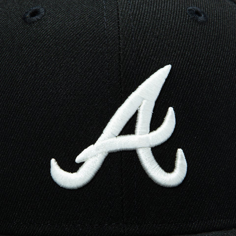 New Era 59Fifty Atlanta Braves 1999 World Series Patch Orange UV Glow in the Dark Hat - Black New Era